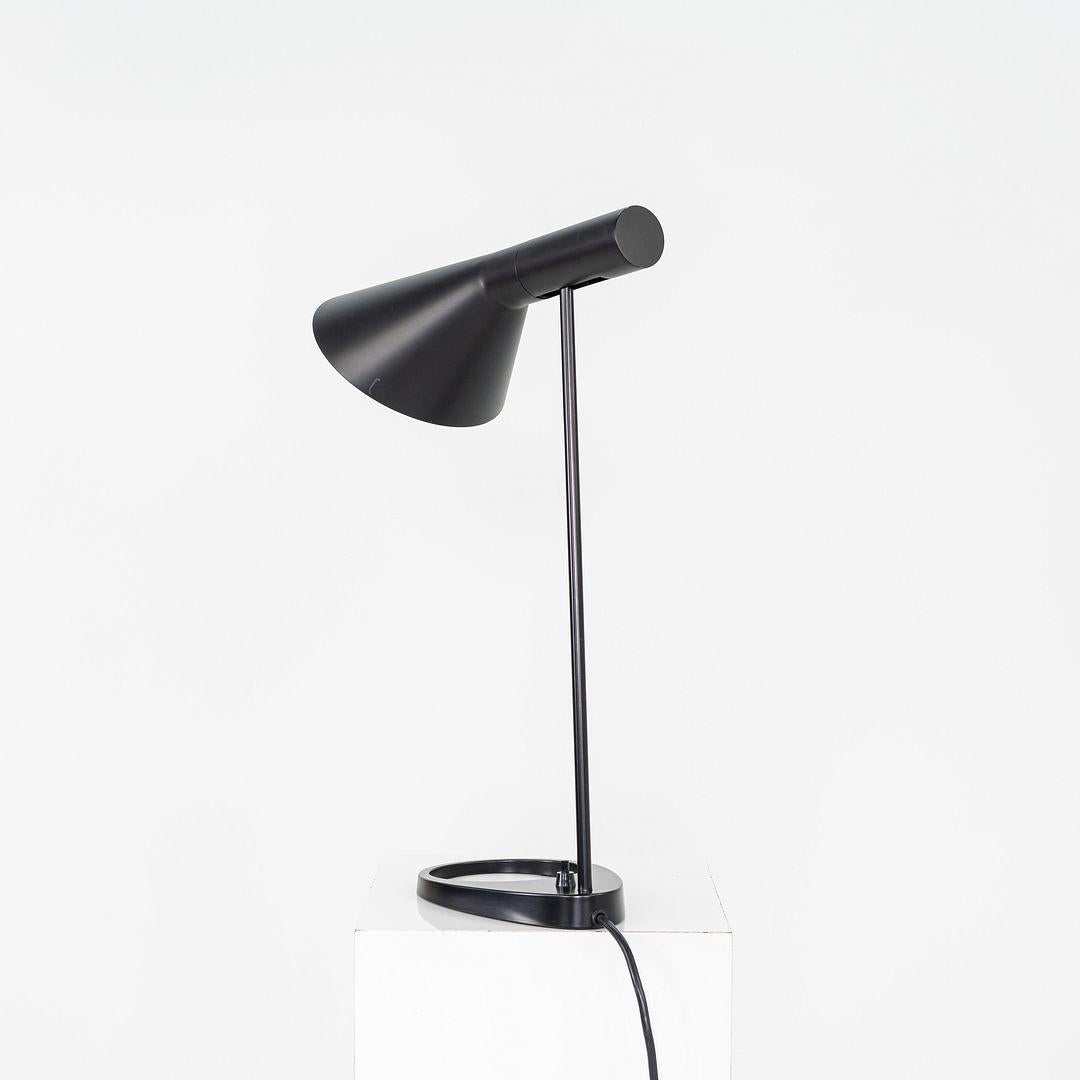 Modern 1996 Arne Jacobsen for Louis Poulsen AJ Desk / Table Lamp in Black For Sale