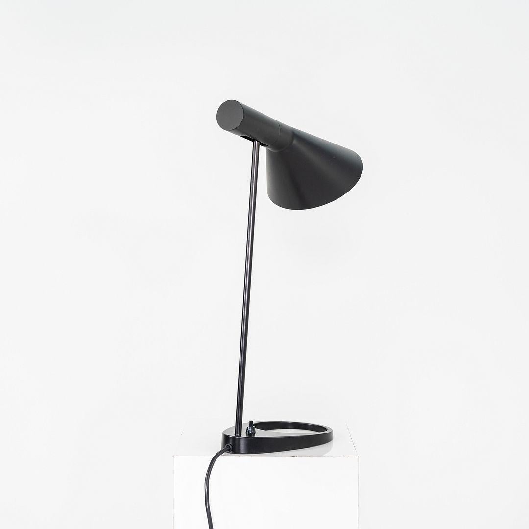 Steel 1996 Arne Jacobsen for Louis Poulsen AJ Desk / Table Lamp in Black For Sale