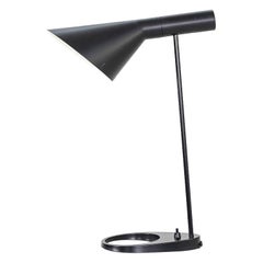 1996 Arne Jacobsen for Louis Poulsen AJ Desk / Table Lamp in Black