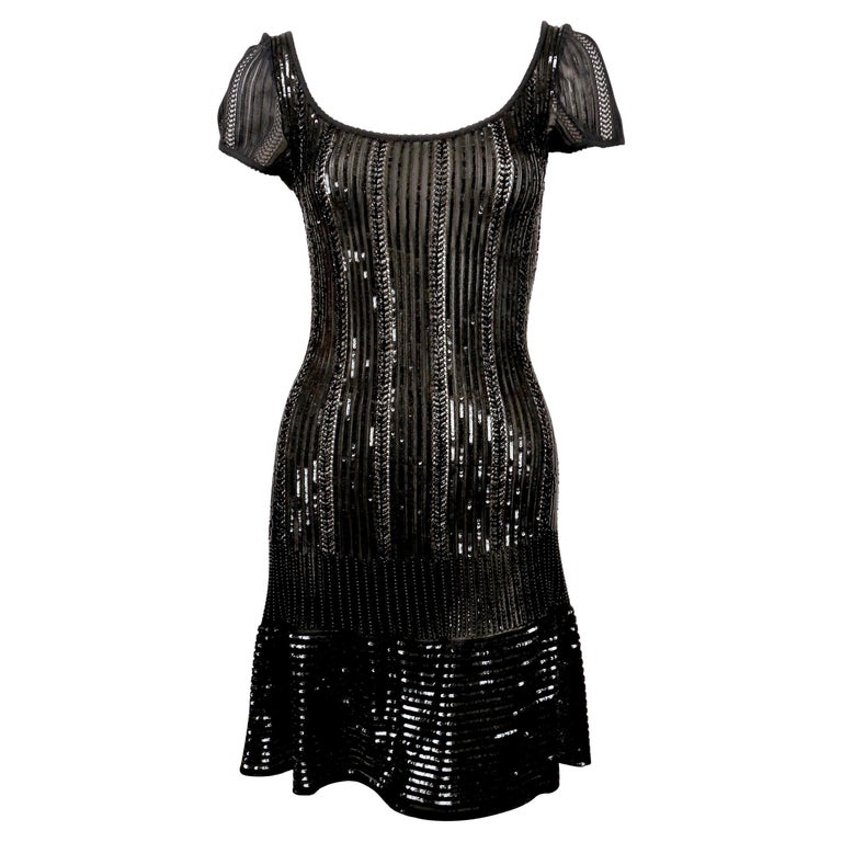 alaia sequin dress Sequined minidress in silver - Alaia