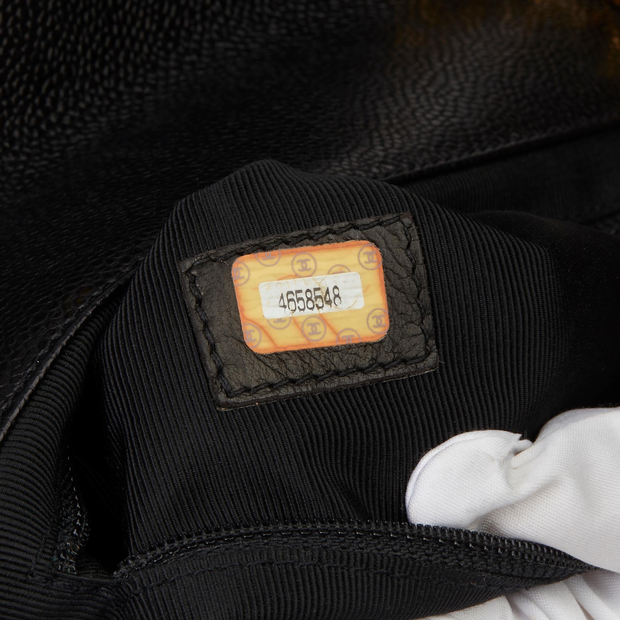 1996 Chanel Black Caviar Leather Vintage Classic Shoulder  Bag  5