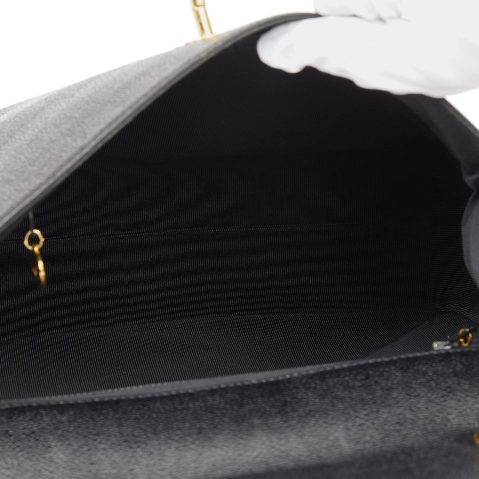 1996 Chanel Black Caviar Leather Vintage Classic Shoulder  Bag  6