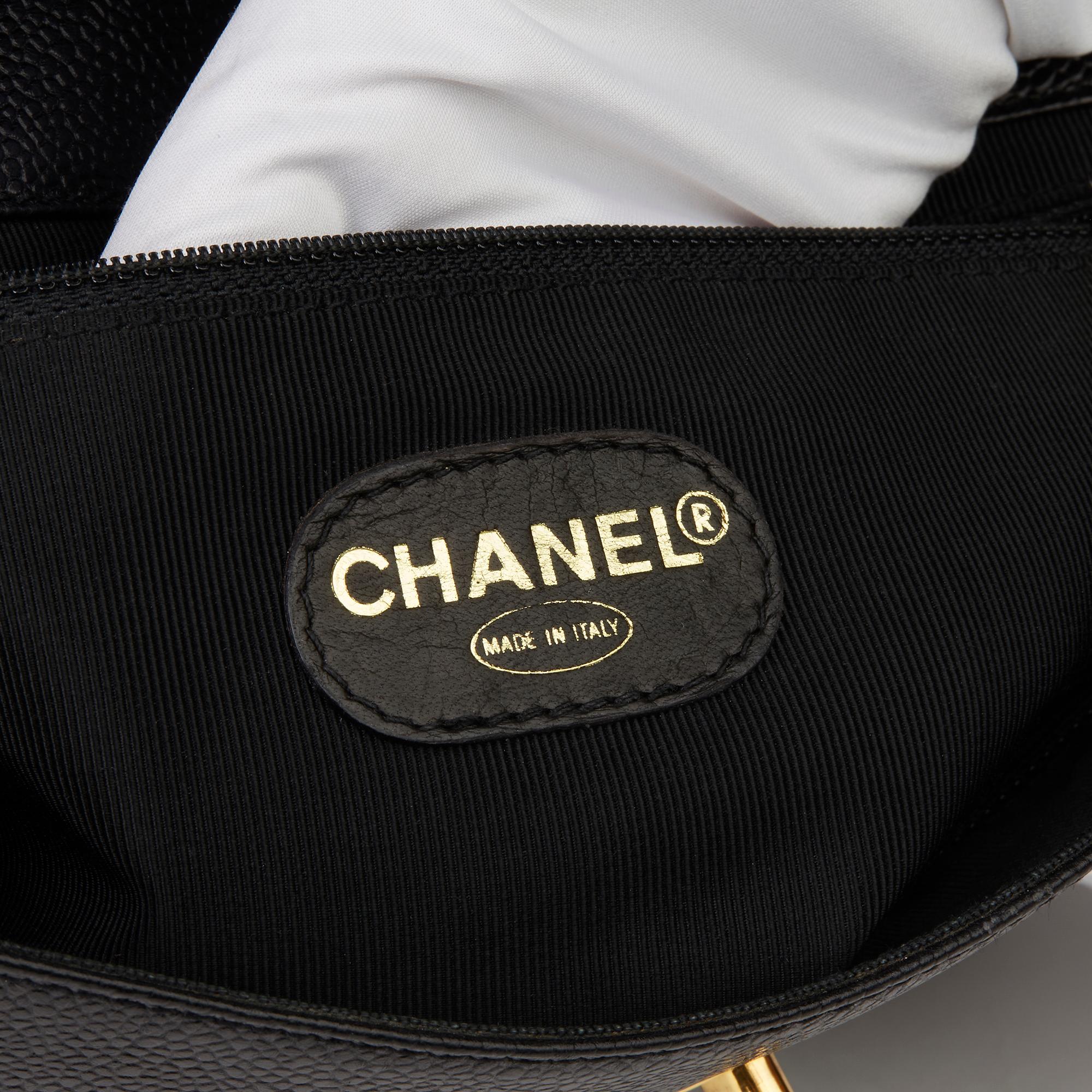 1996 Chanel Black Caviar Leather Vintage Classic Shoulder  Bag  4