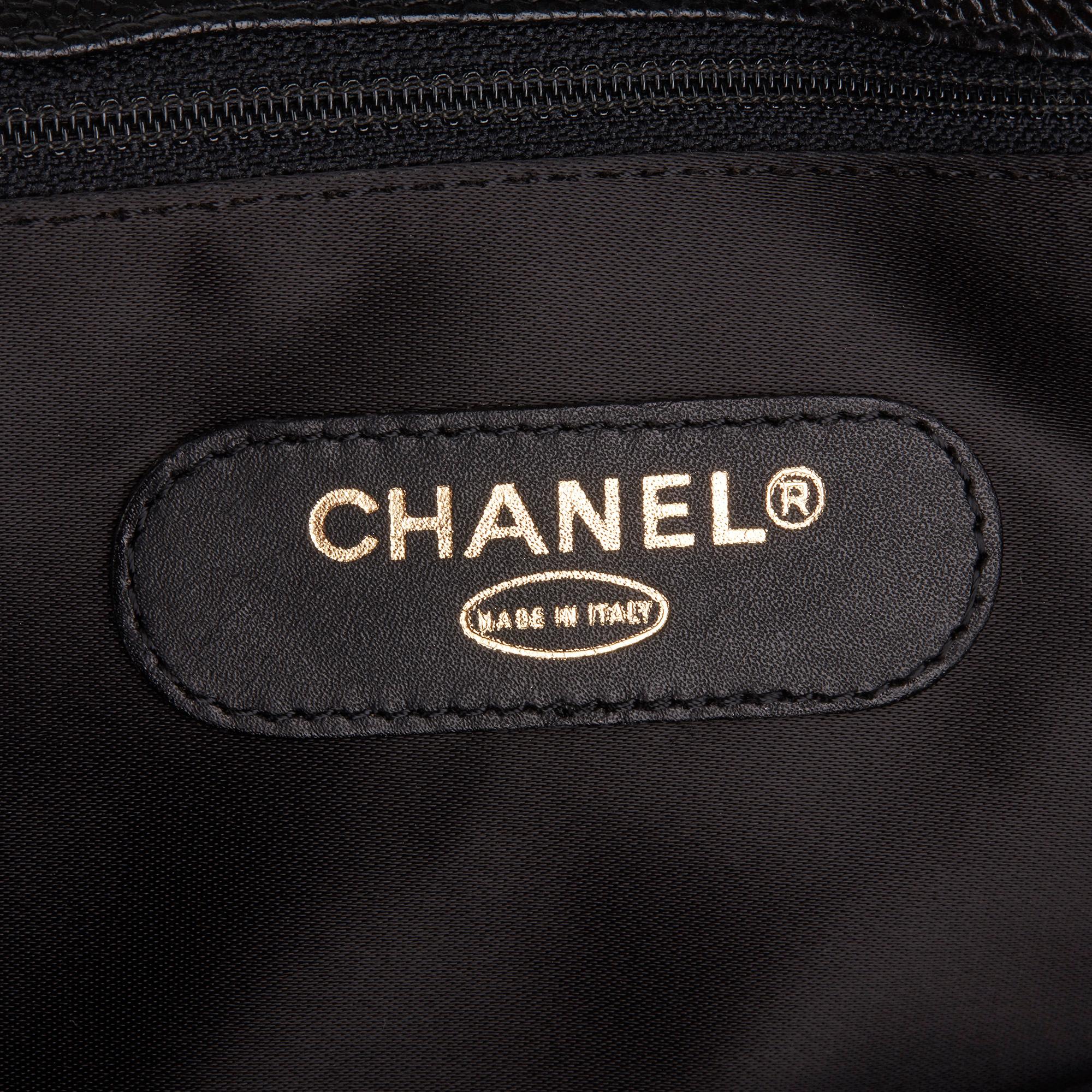 1996 Chanel Black Caviar Leather Vintage Maxi Jumbo XXL Flap Bag 3