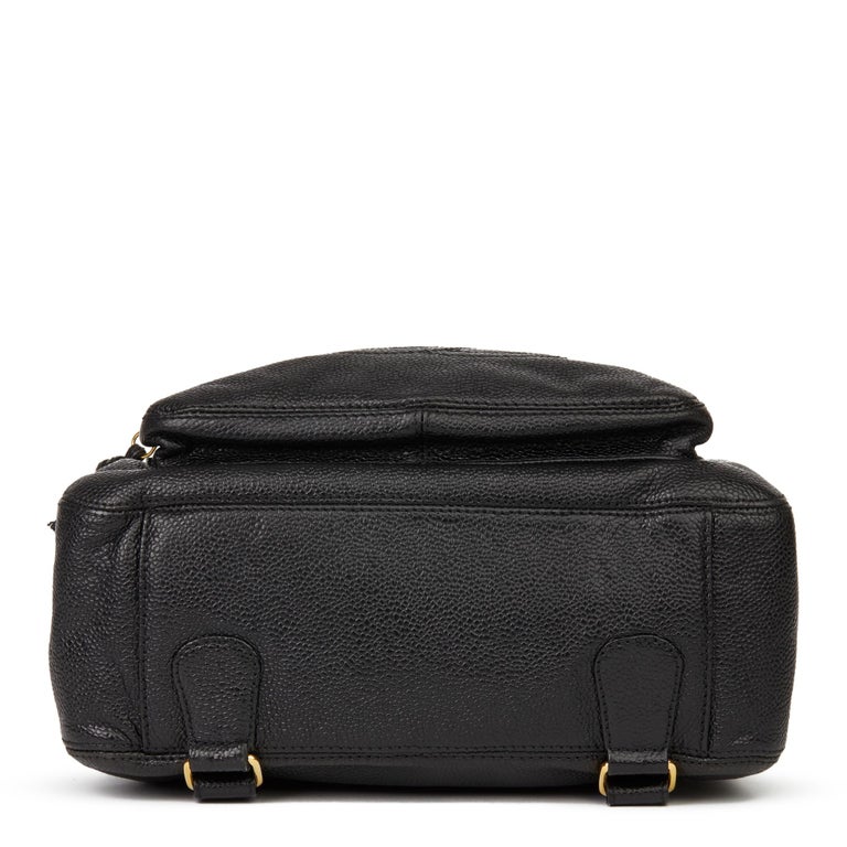 1996 Chanel Black Caviar Leather Vintage Timeless Backpack ...