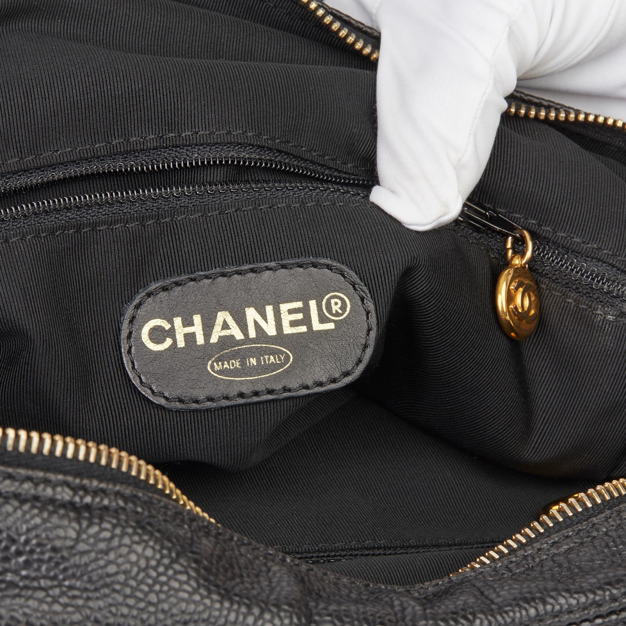 1996 Chanel Black Caviar Leather Vintage Timeless Backpack 5