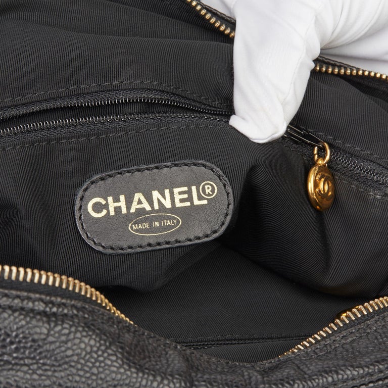 1996 Chanel Black Caviar Leather Vintage Timeless Backpack ...