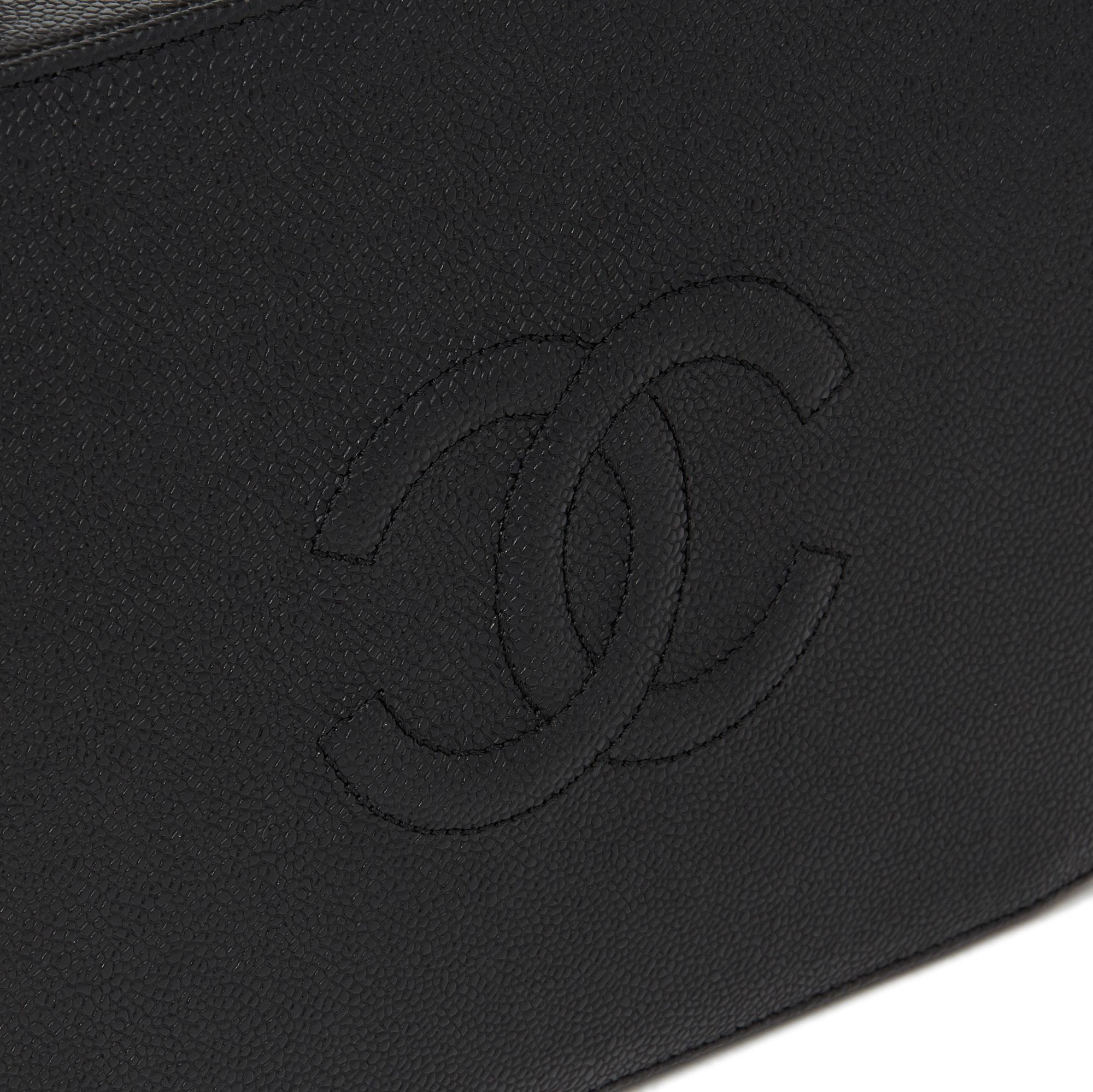 1996 Chanel Black Caviar Leather Vintage Timeless Vanity Case 3