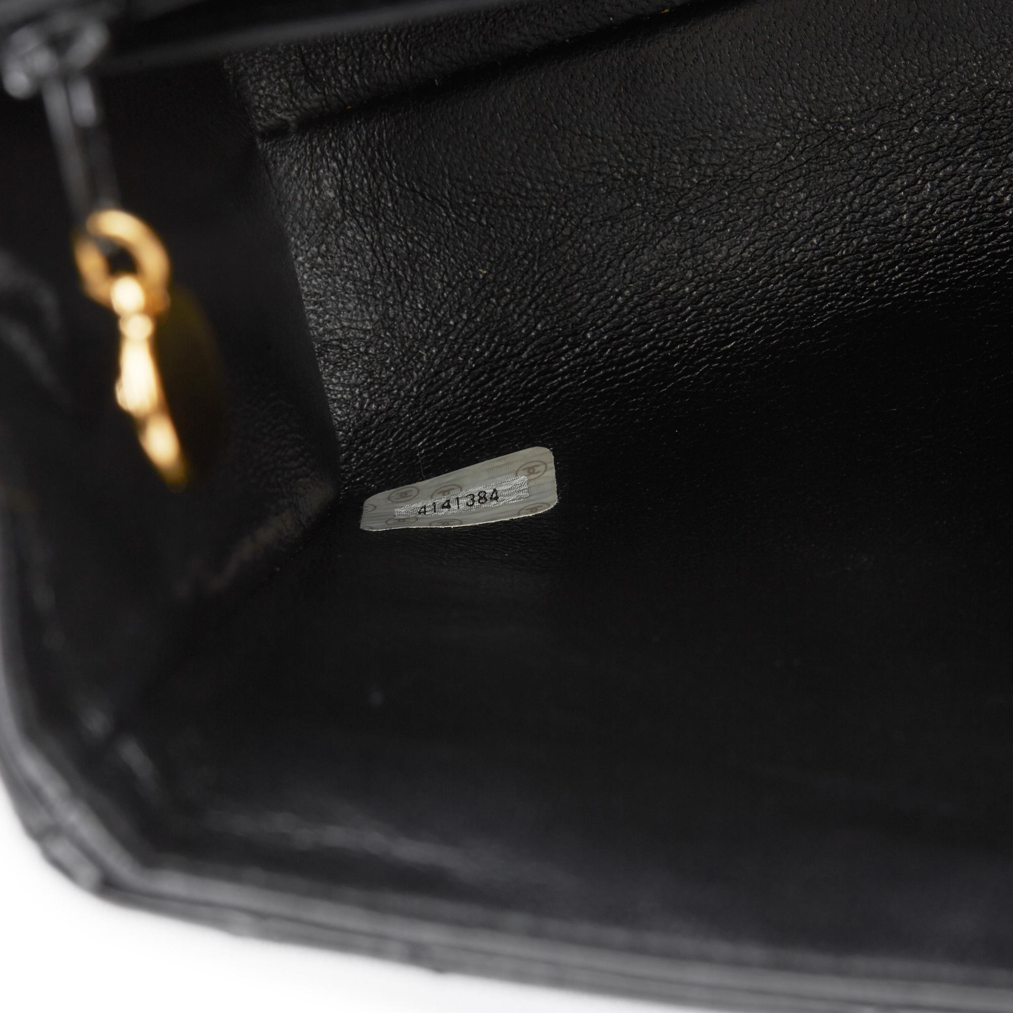 1996 Chanel Black Patent Leather Vintage Classic Single Flap Bag 6