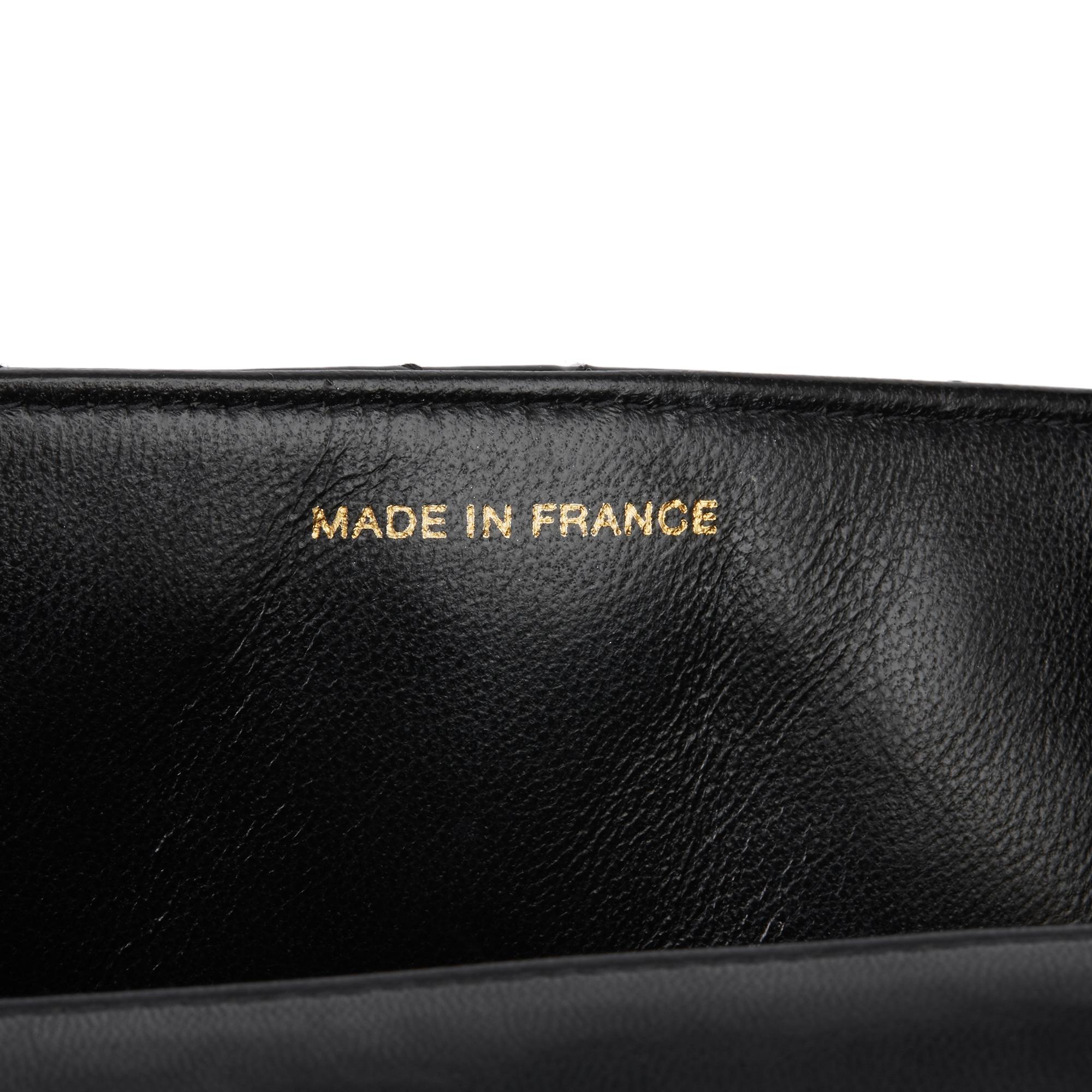 1996 Chanel Black Patent Leather Vintage Classic Single Flap Bag 2