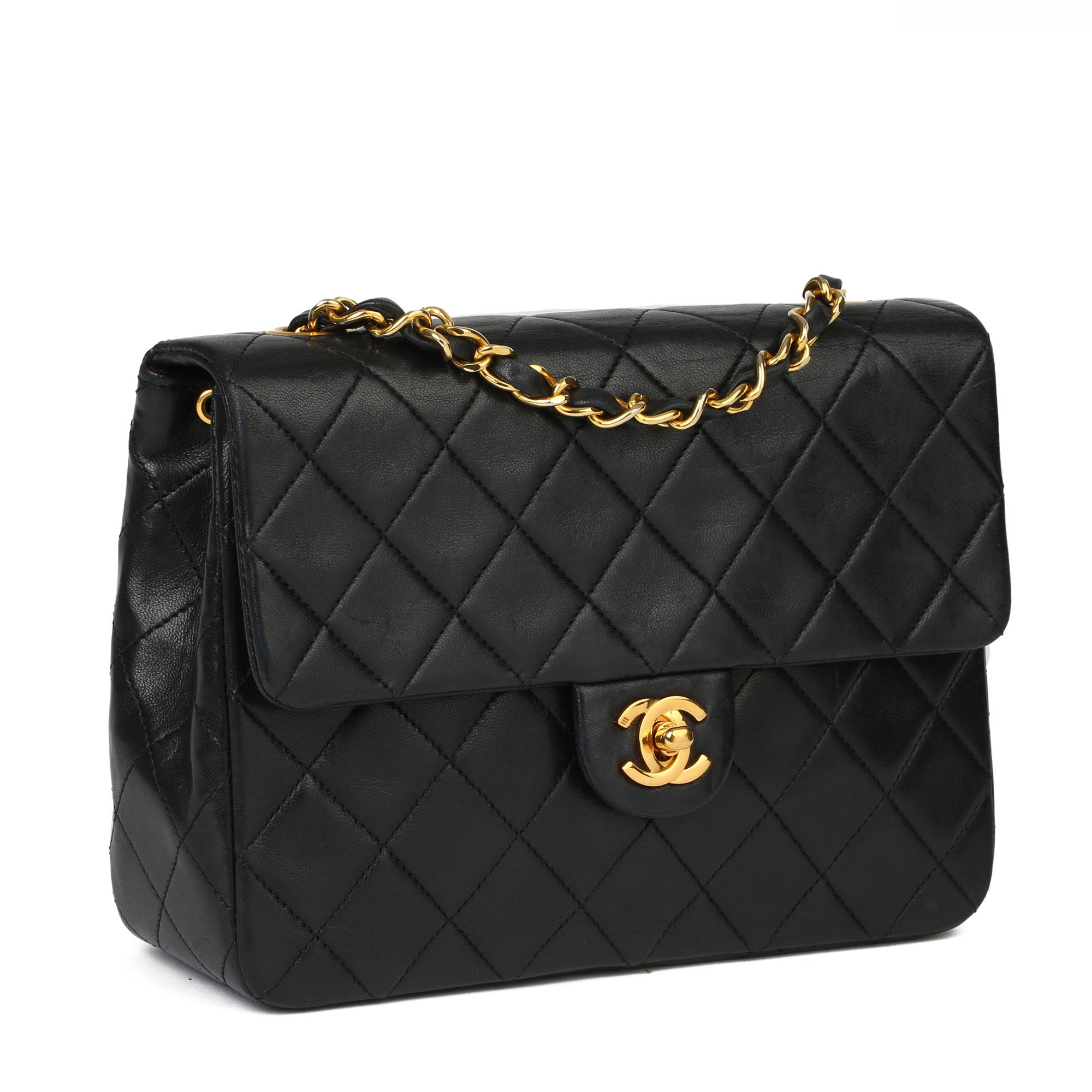 1996 Chanel Black Quilted Lambskin Mini Flap Bag  6