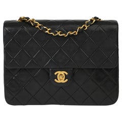 1996 Chanel Black Quilted Lambskin Mini Flap Bag 