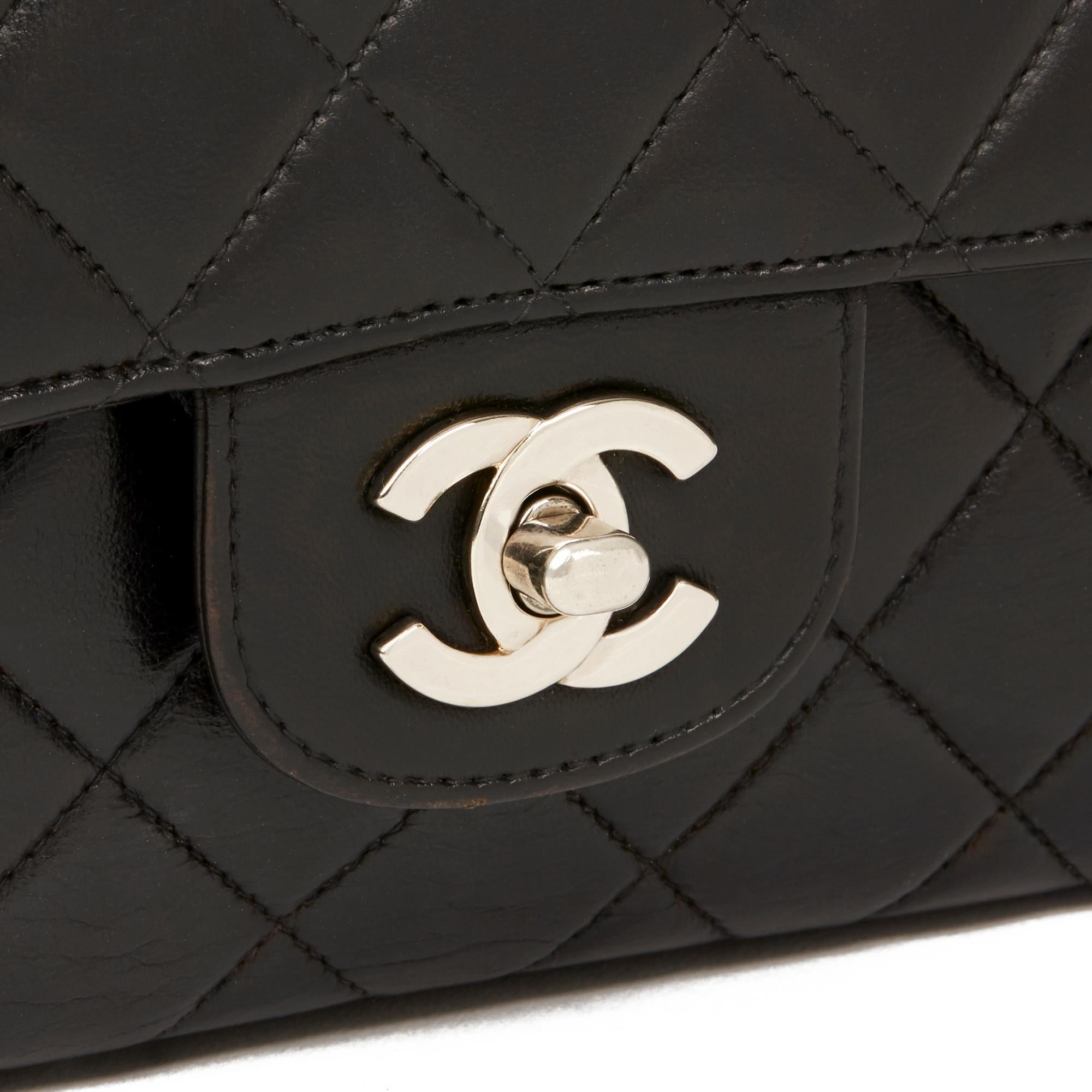 1996 Chanel Black Quilted Lambskin Vintage Medium Classic Kelly Flap Bag 2