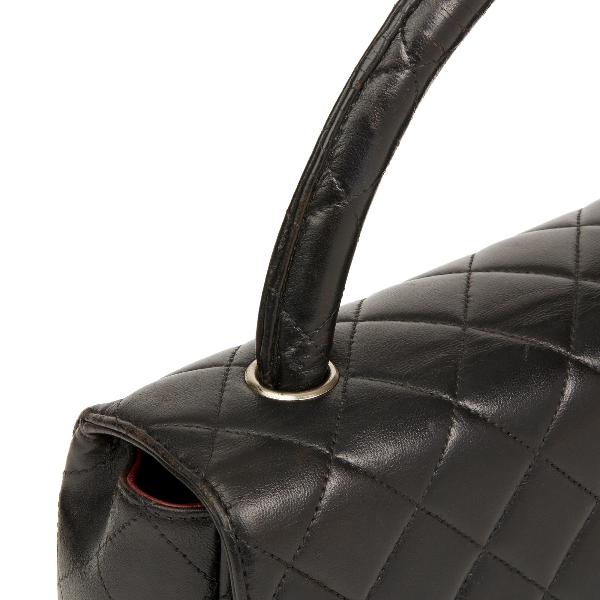 1996 Chanel Black Quilted Lambskin Vintage Medium Classic Kelly Flap Bag 3