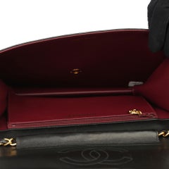 1996 Chanel Black Quilted Lambskin Vintage Medium Single Flap Bag