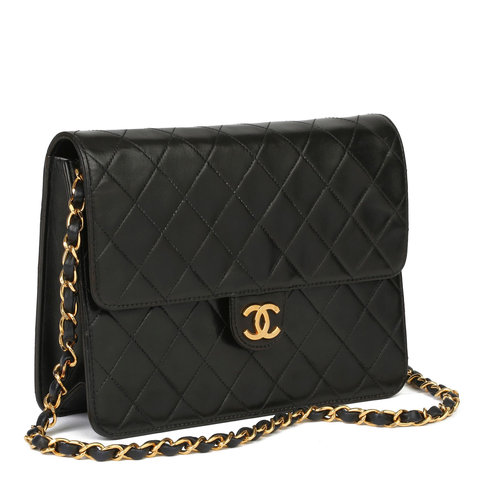 CHANEL
Black Quilted Lambskin Vintage Small Classic Single Flap Bag

Xupes Reference: HB3911
Serial Number: 4961211
Age (Circa): 1996
Accompanied By: Chanel Dust Bag, Box, Authenticity Card
Authenticity Details: Authenticity Card, Serial Sticker