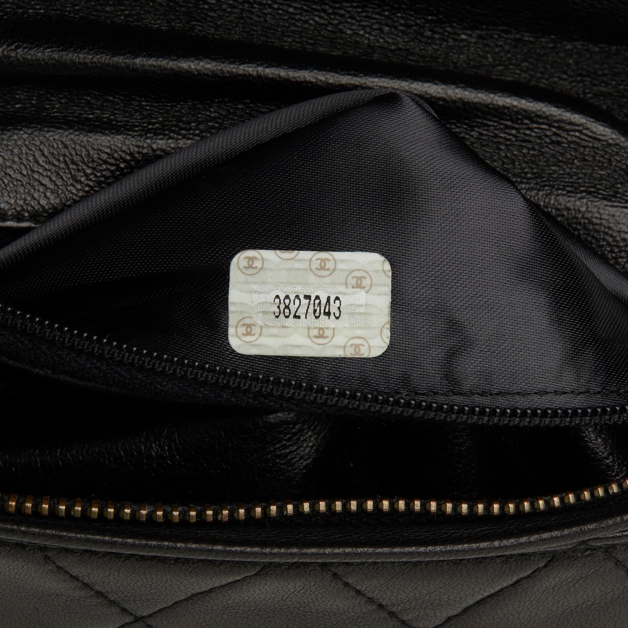 1996 Chanel Black Quilted Lambskin Vintage Timeless Belt Bag 5