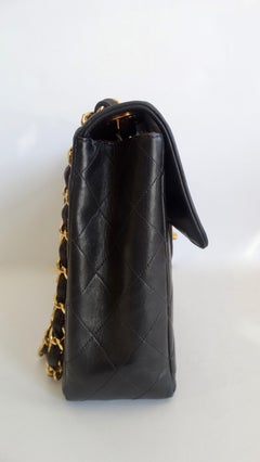 Chanel 1996 Black Quilted Leather Classic Single Flap Bag