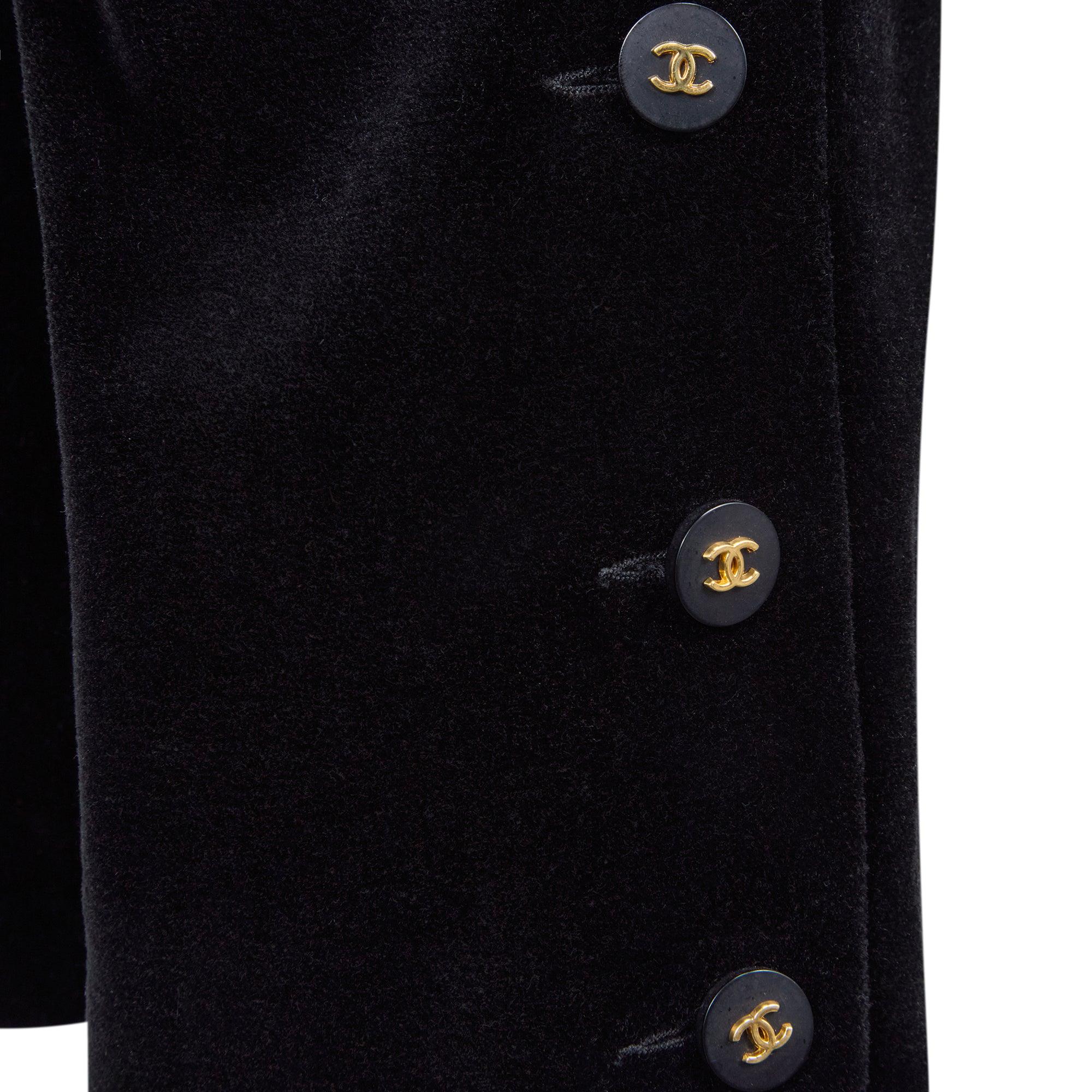 Women's 1996 Chanel Black Velvet Cigarette Pants For Sale