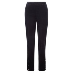 1996 Chanel Zigarettenhose aus schwarzem Samt