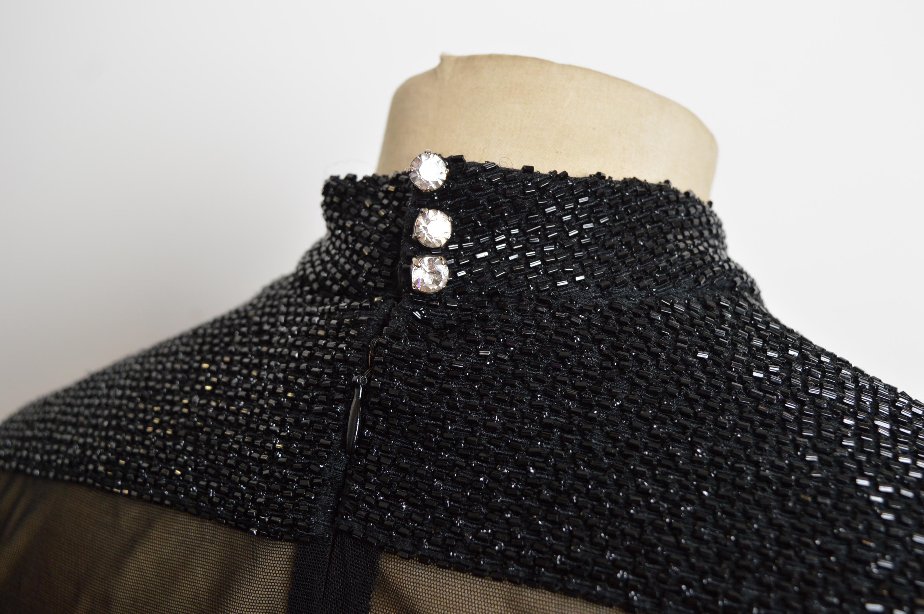 1996 Christian Dior by Gianfranco Ferré Perlenbesetztes Abendkleid Cocktailkleid im Angebot 6