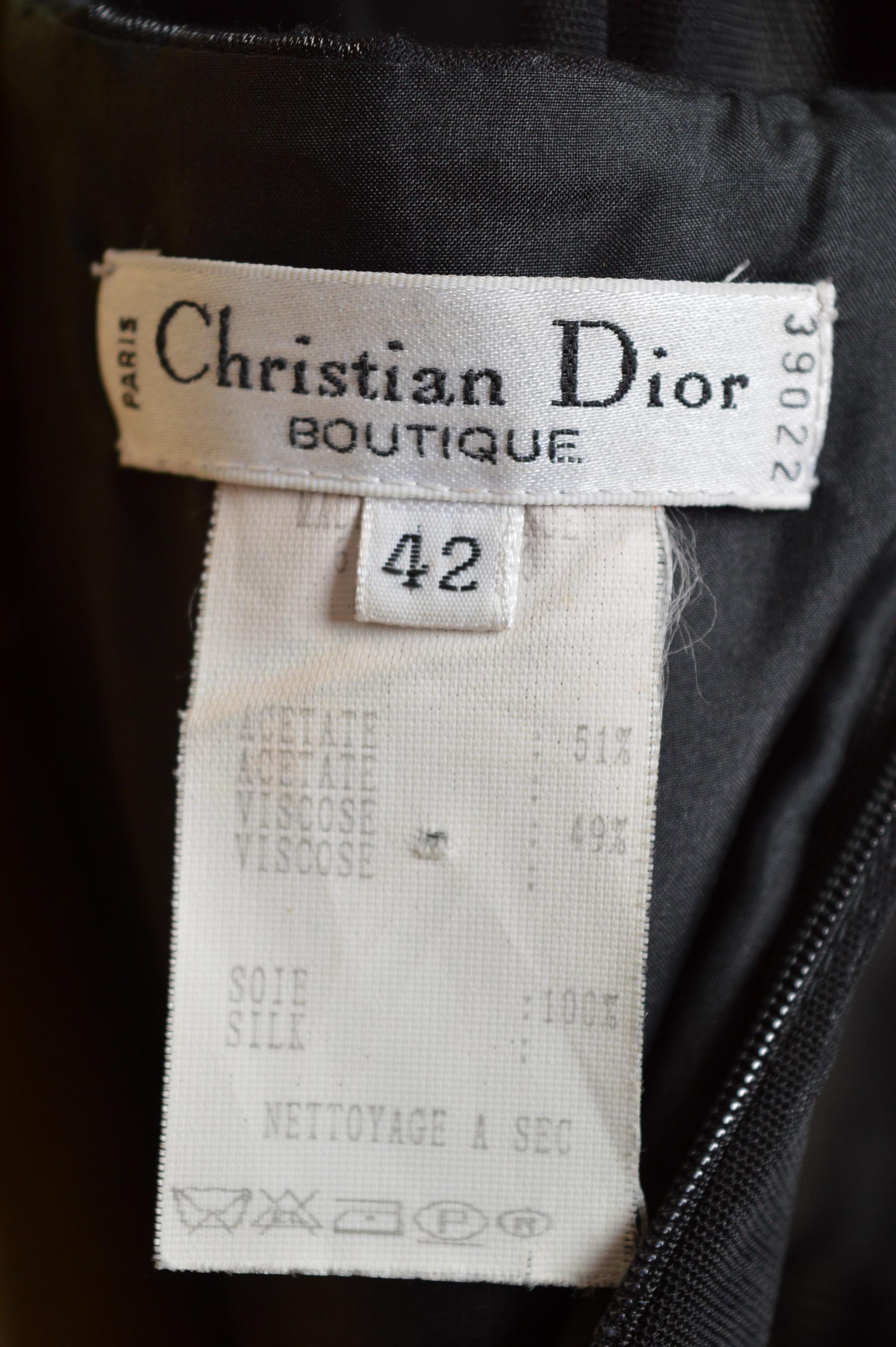 1996 Christian Dior by Gianfranco Ferré Perlenbesetztes Abendkleid Cocktailkleid im Angebot 8