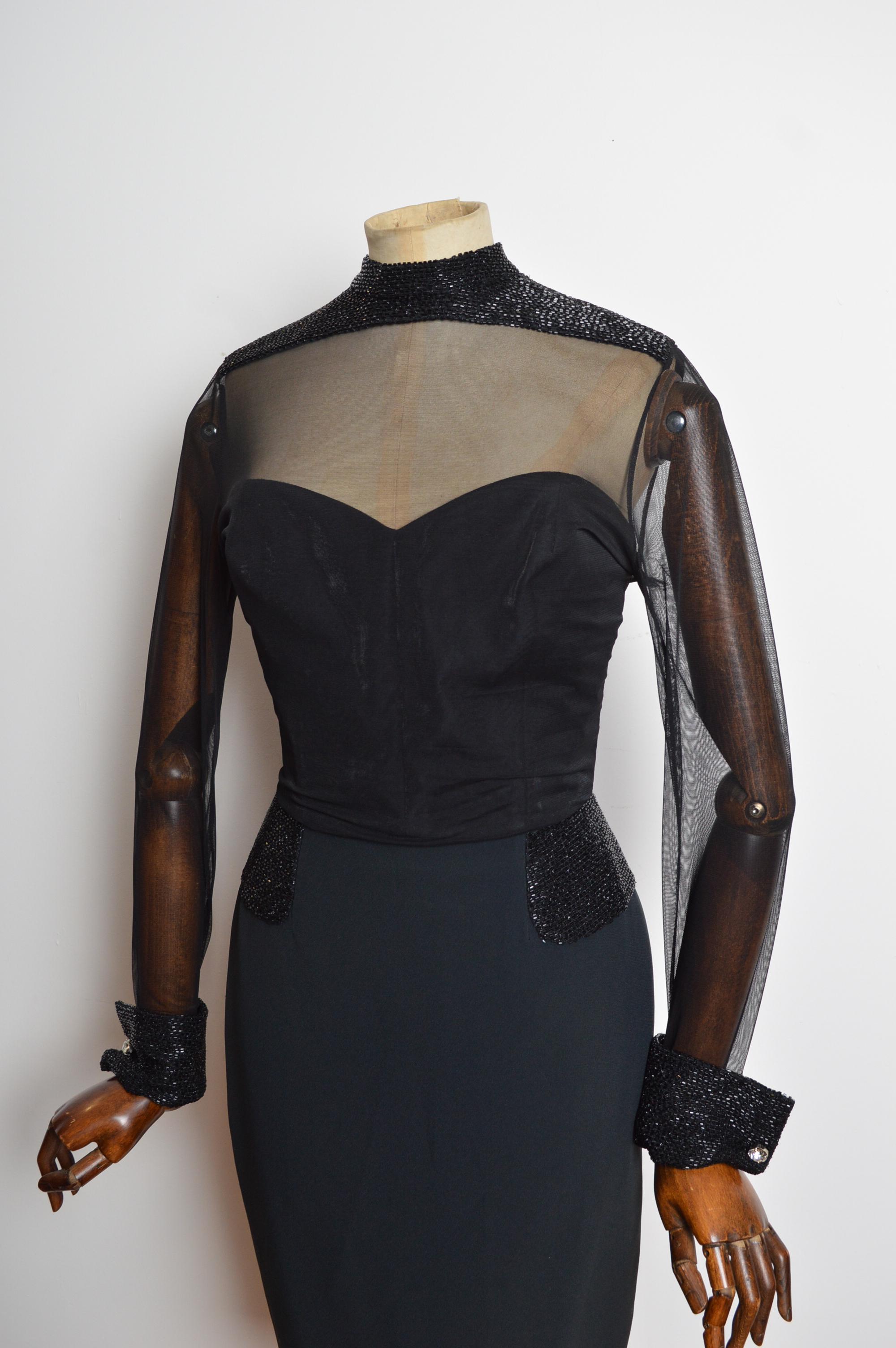 1996 Christian Dior by Gianfranco Ferré Perlenbesetztes Abendkleid Cocktailkleid im Zustand „Gut“ im Angebot in Sheffield, GB