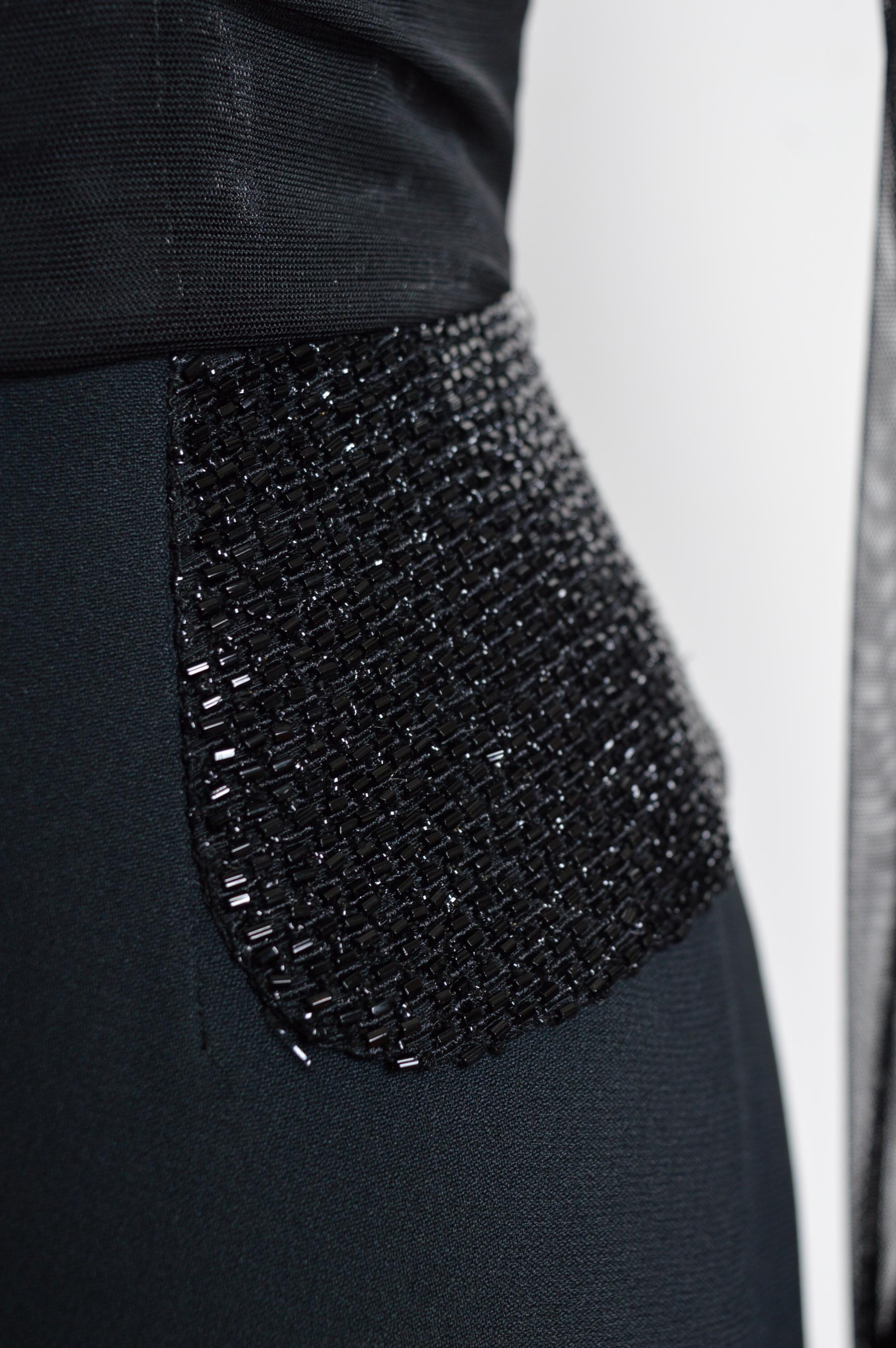 1996 Christian Dior by Gianfranco Ferré Perlenbesetztes Abendkleid Cocktailkleid im Angebot 2