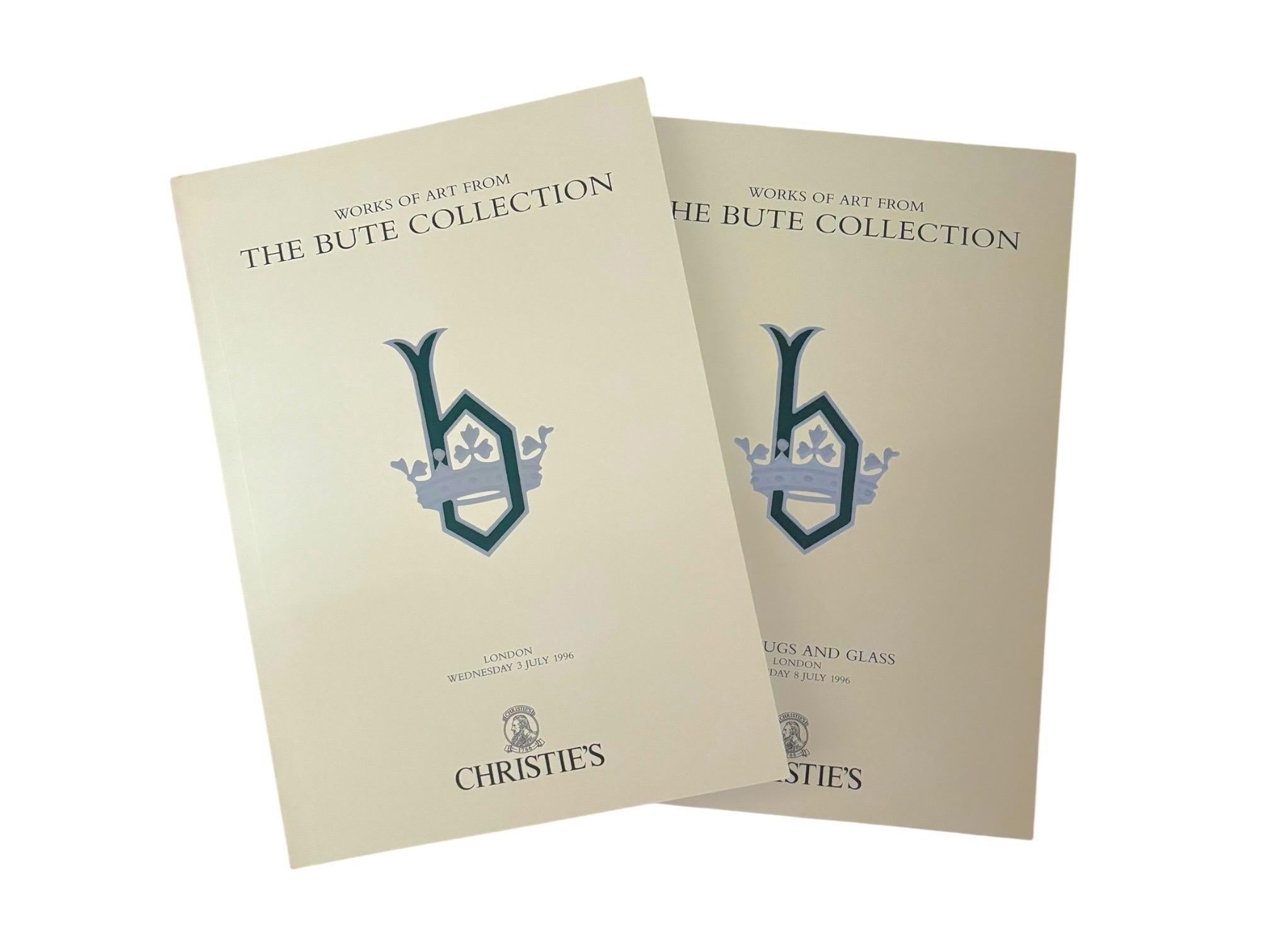 Works of Art from the Bute Collection. Volumes one and two from the sales in London on July 3rd and July 8th 1996. Two softcover catalogs are presented in a green fabric covered slipcase.