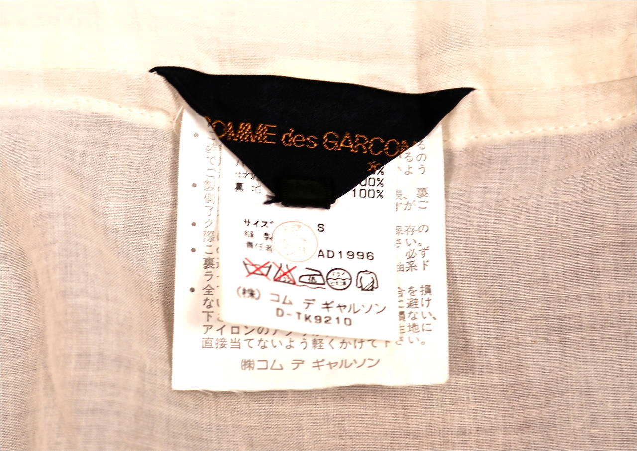 1996 COMME DES GARCONS veste RUNWAY en velours floqué avec padding  Pour femmes en vente
