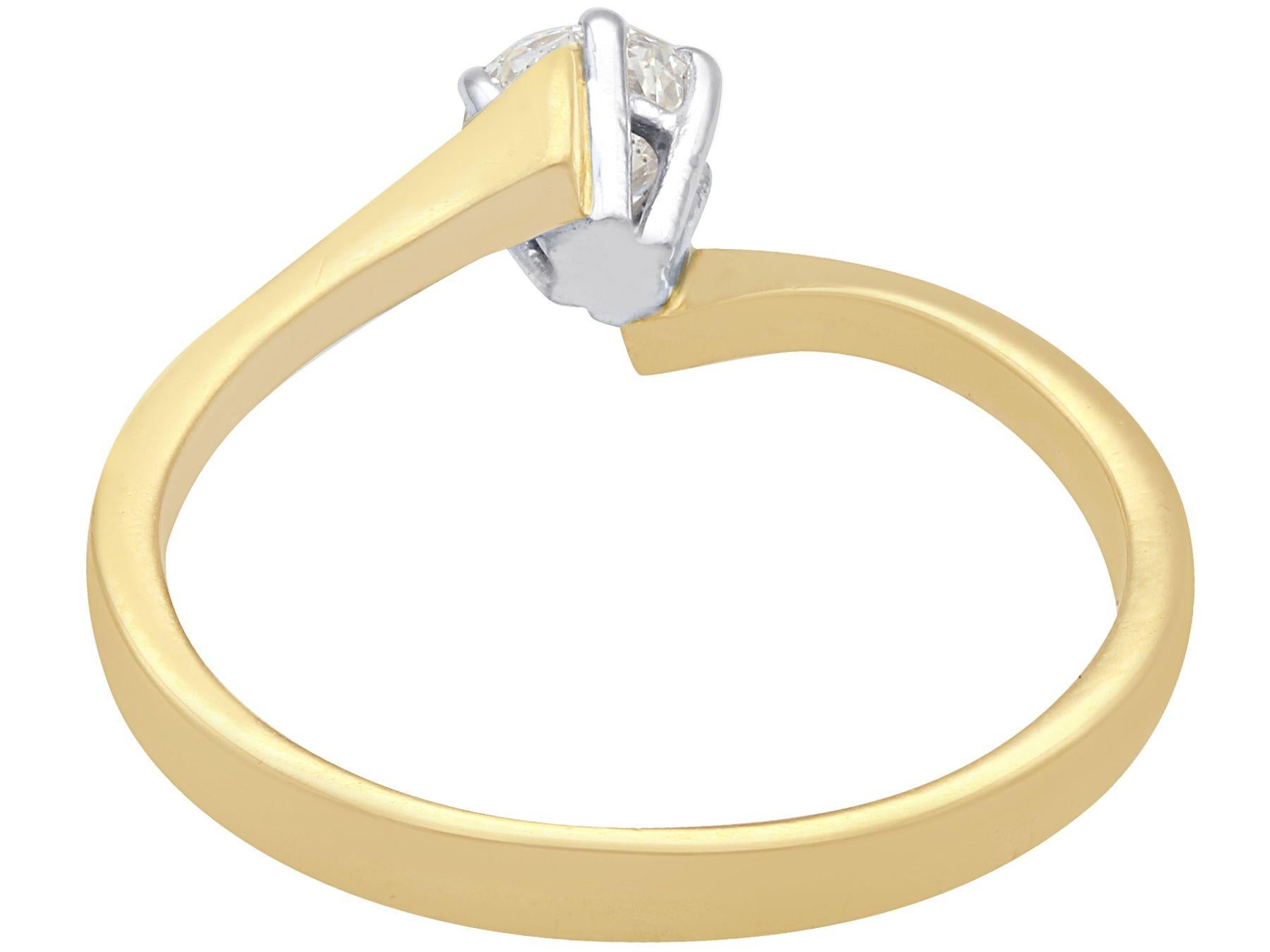 18k yellow gold solitaire engagement ring