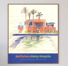 1996 David Hockney - Rétrospective de dessins - LACMA Vendor Original Poster