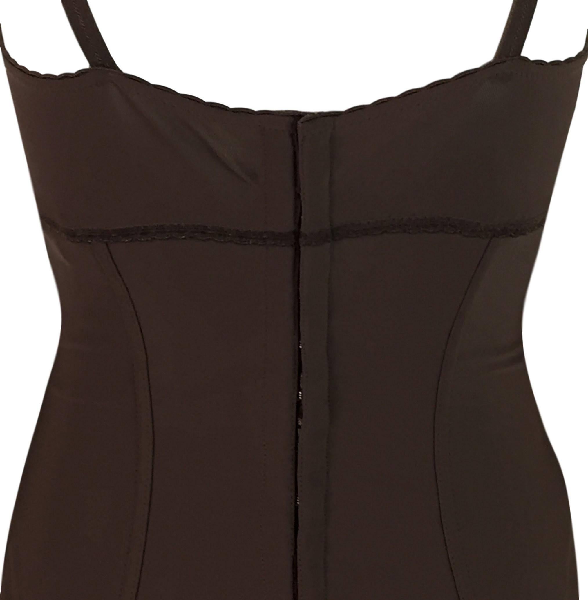 brown corset bodysuit