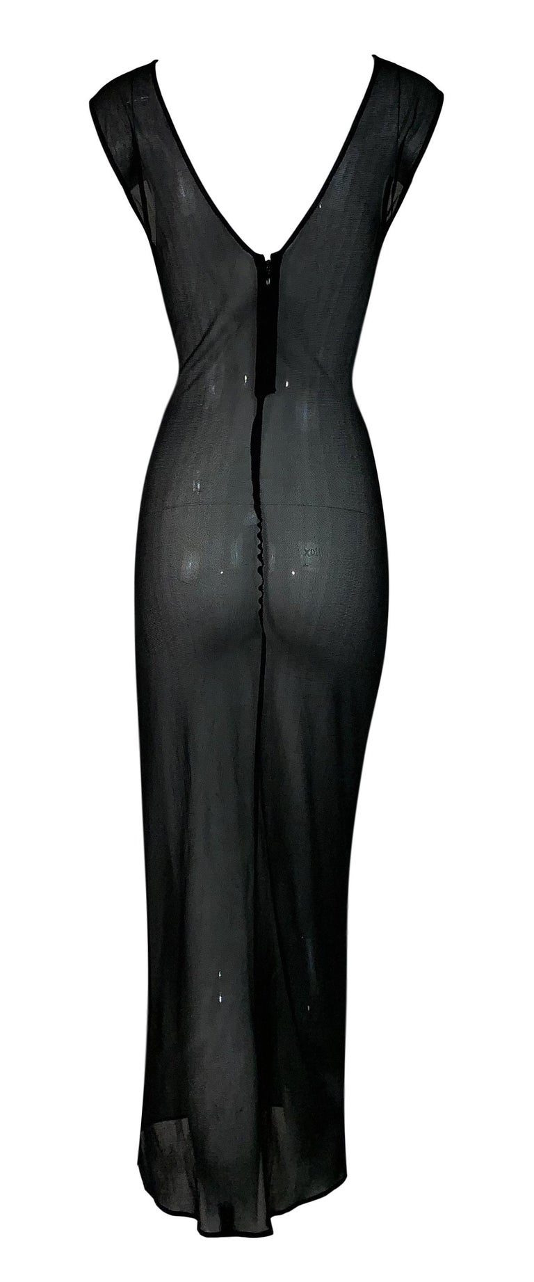 long black mesh robe