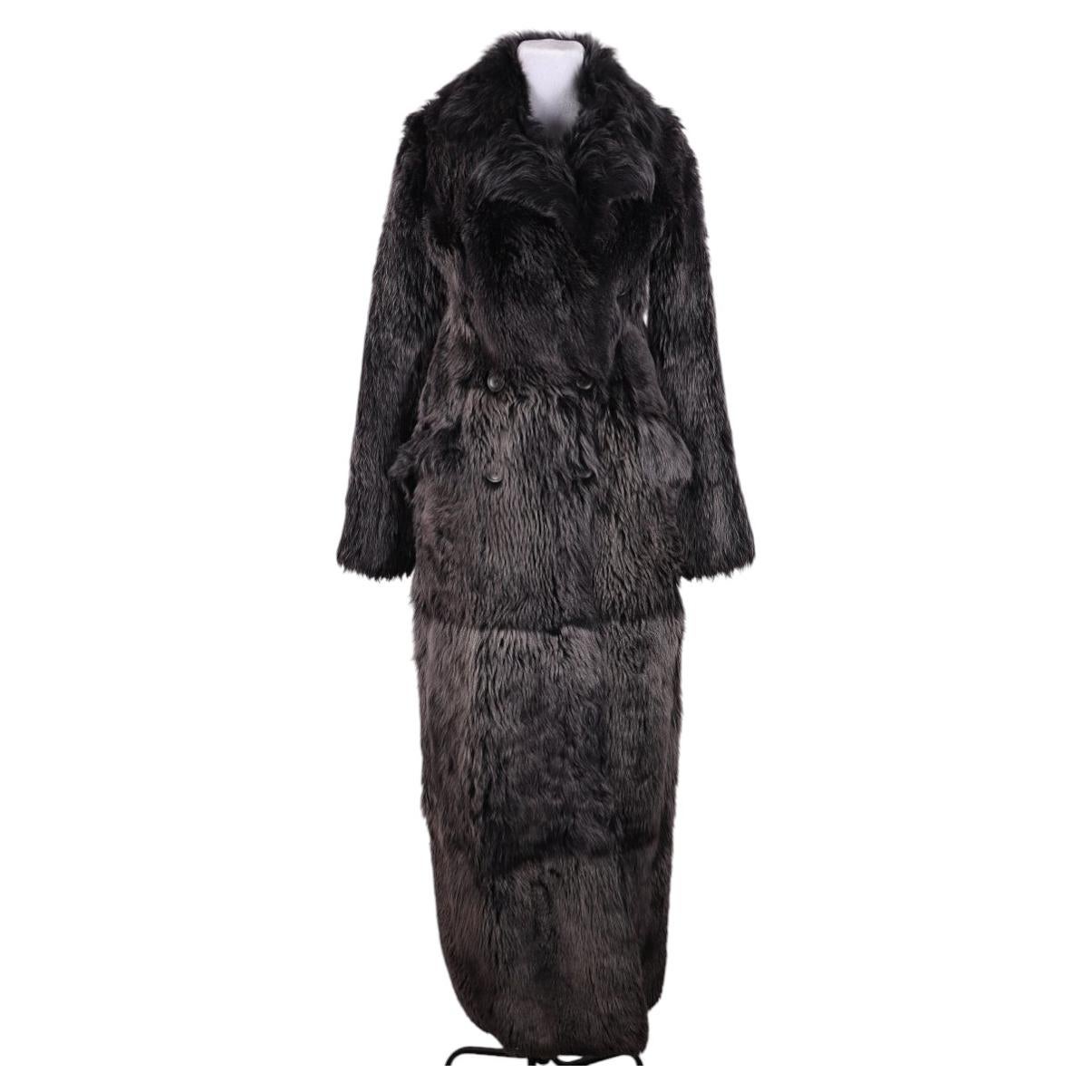 1996 FW Gucci Tom Ford Runway sheepskin wool coat / Vintage 90s / Italy size 40
