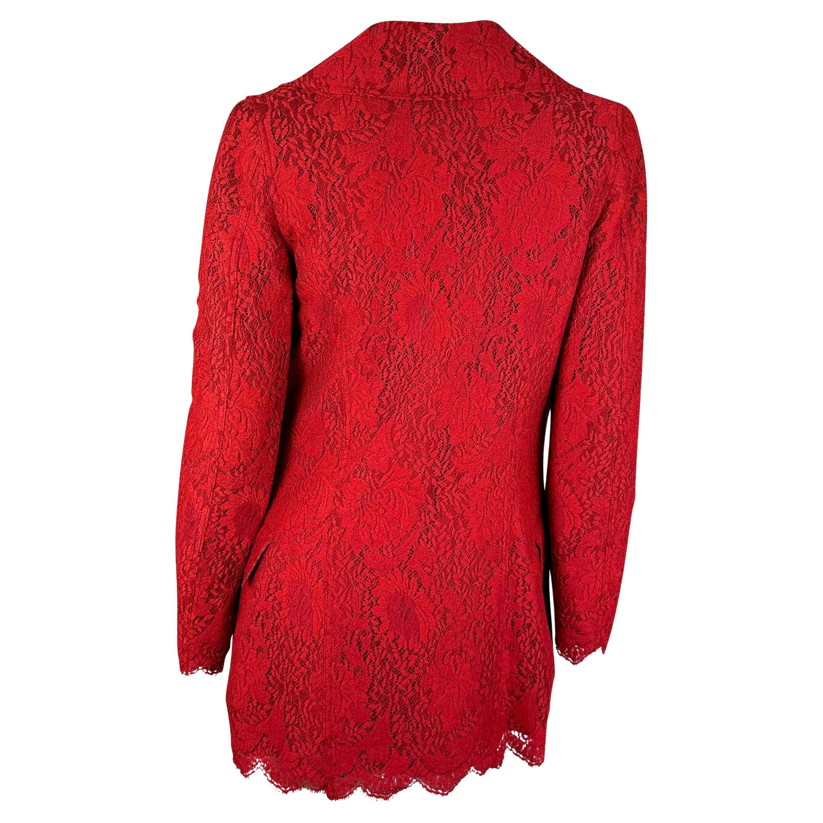 red lace jacket