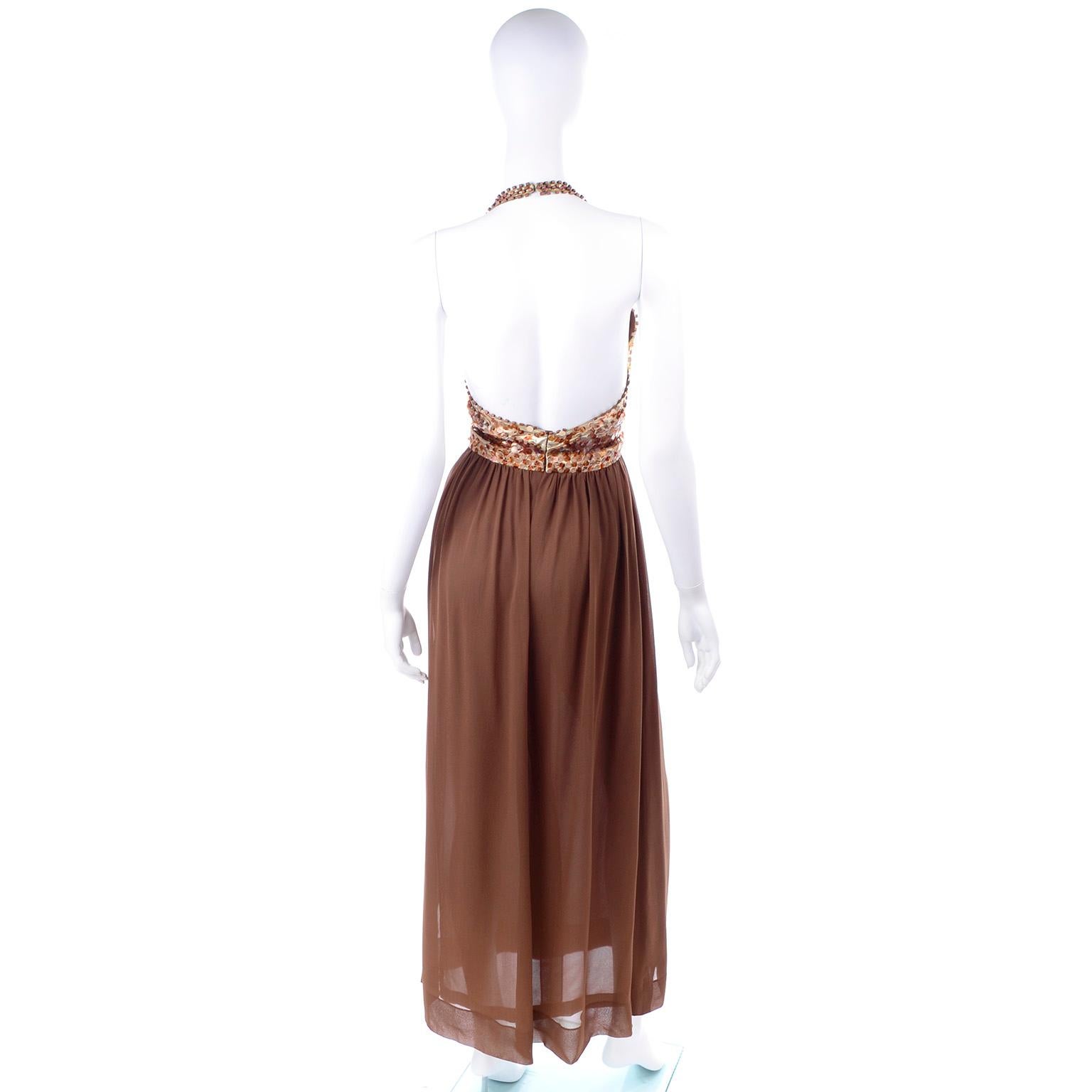 chocolate brown silk dress