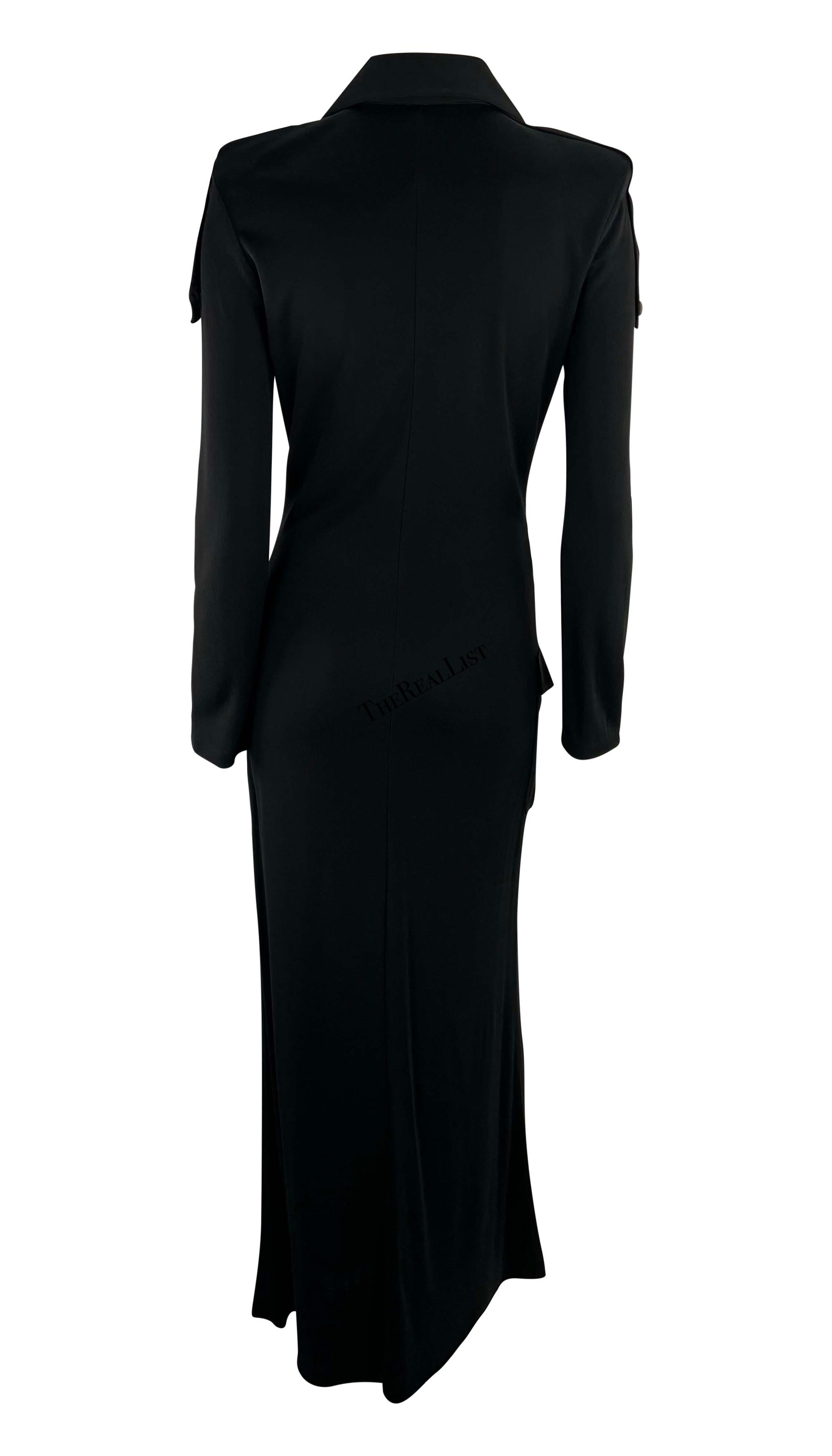 1996 Gucci by Tom Ford Cargo Pocket Plunging Bodycon Gown In Excellent Condition For Sale In West Hollywood, CA