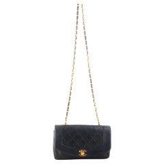 1996 Borsa Diana Chanel in pelle nera trapuntata
