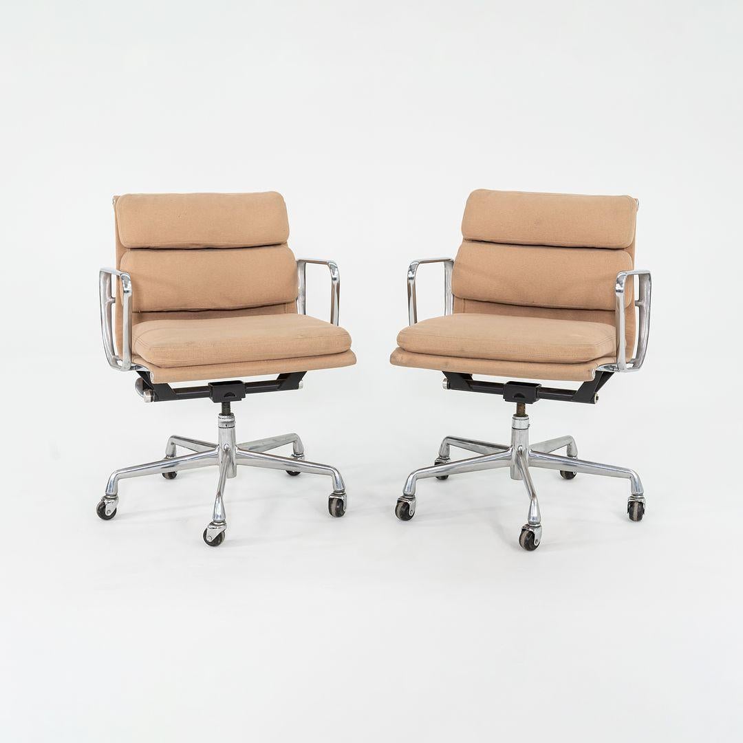 1996 Herman Miller Eames Soft Pad Management Desk Chairs in Tan Hopsack Fabric 5
