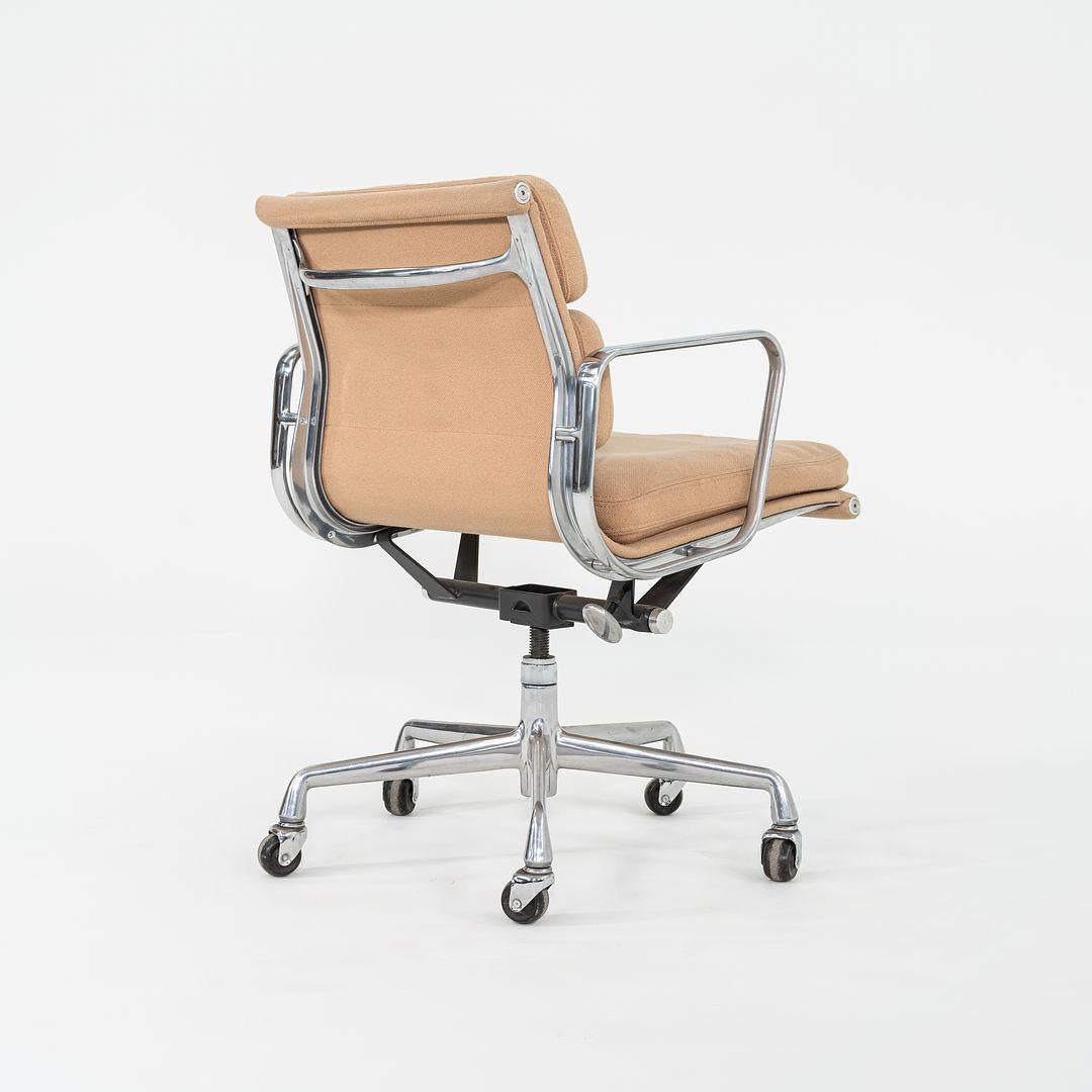 Late 20th Century 1996 Herman Miller Eames Soft Pad Management Desk Chairs in Tan Hopsack Fabric