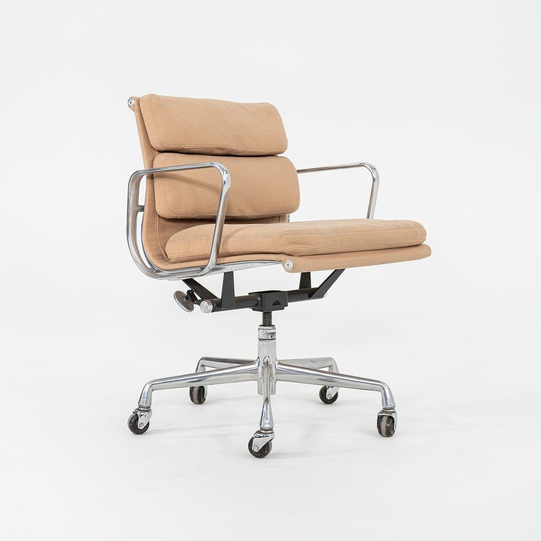 1996 Herman Miller Eames Soft Pad Management Desk Chairs in Tan Hopsack Fabric 1