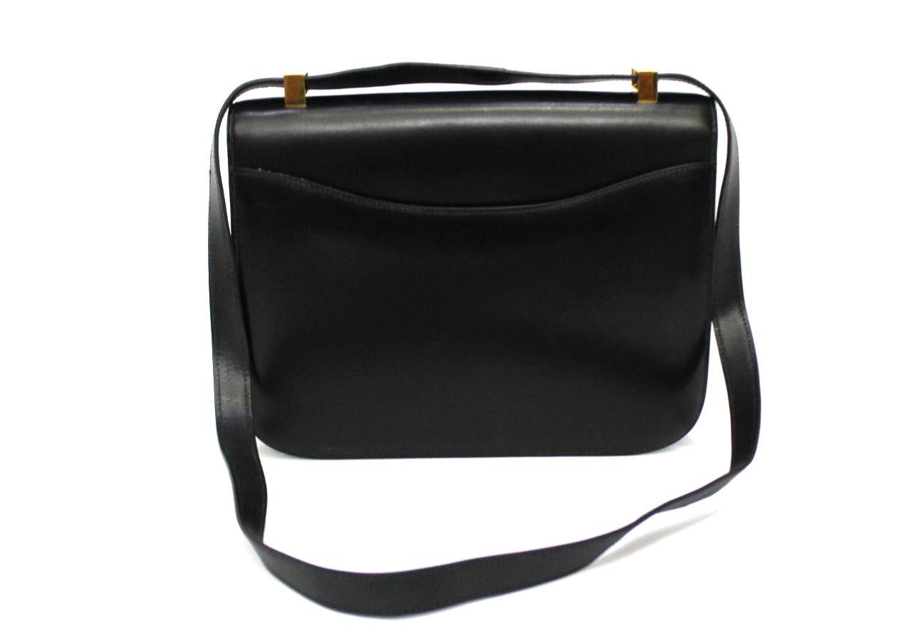1996 Hermès Black Leather Constance Bag In Good Condition In Torre Del Greco, IT