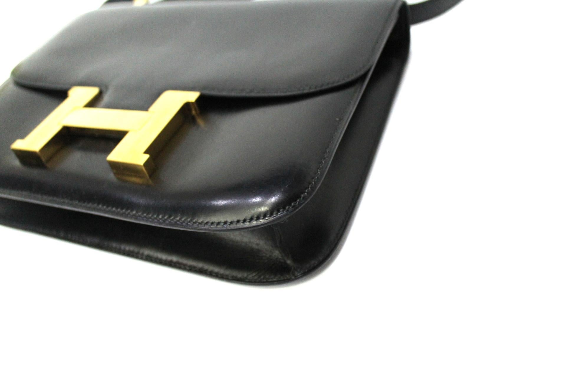1996 Hermès Black Leather Constance Bag 1