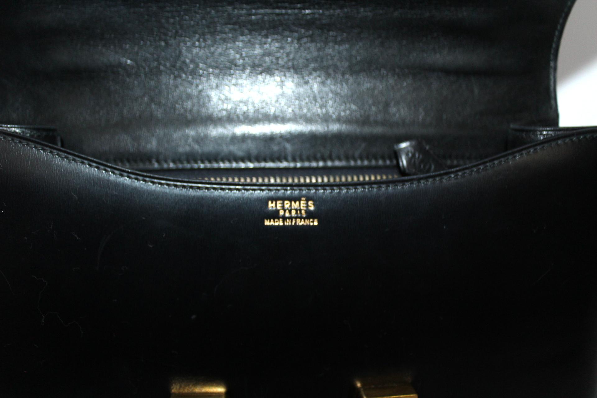 1996 Hermès Black Leather Constance Bag 3
