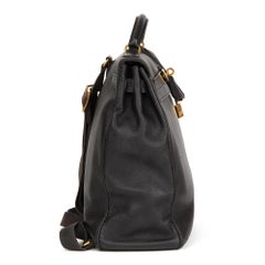 1996 Hermes Black Togo Leather Vintage Kelly Ado Backpack