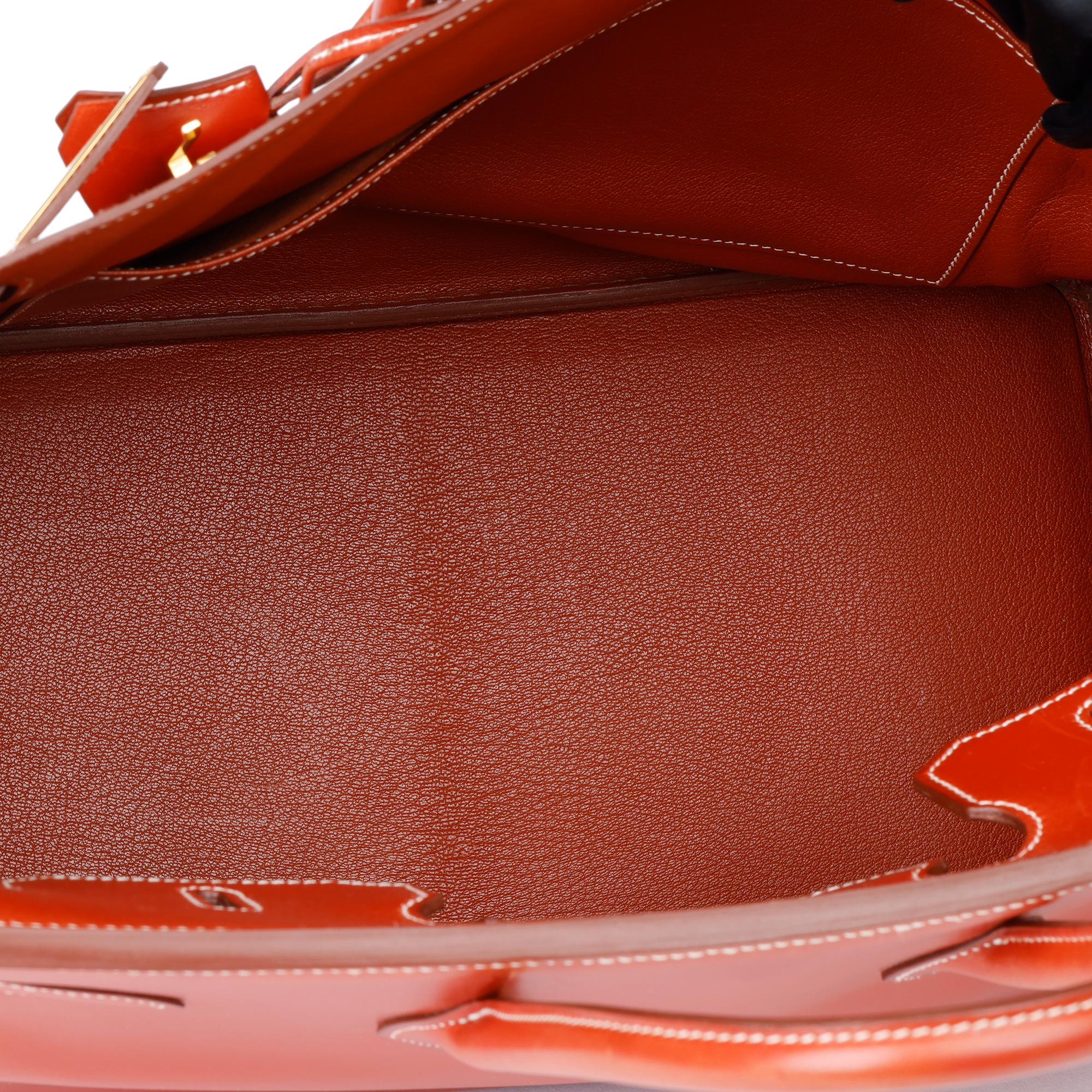 1996 Hermes Brique Box Calf Leather Vintage Birkin 35cm Retourne 5