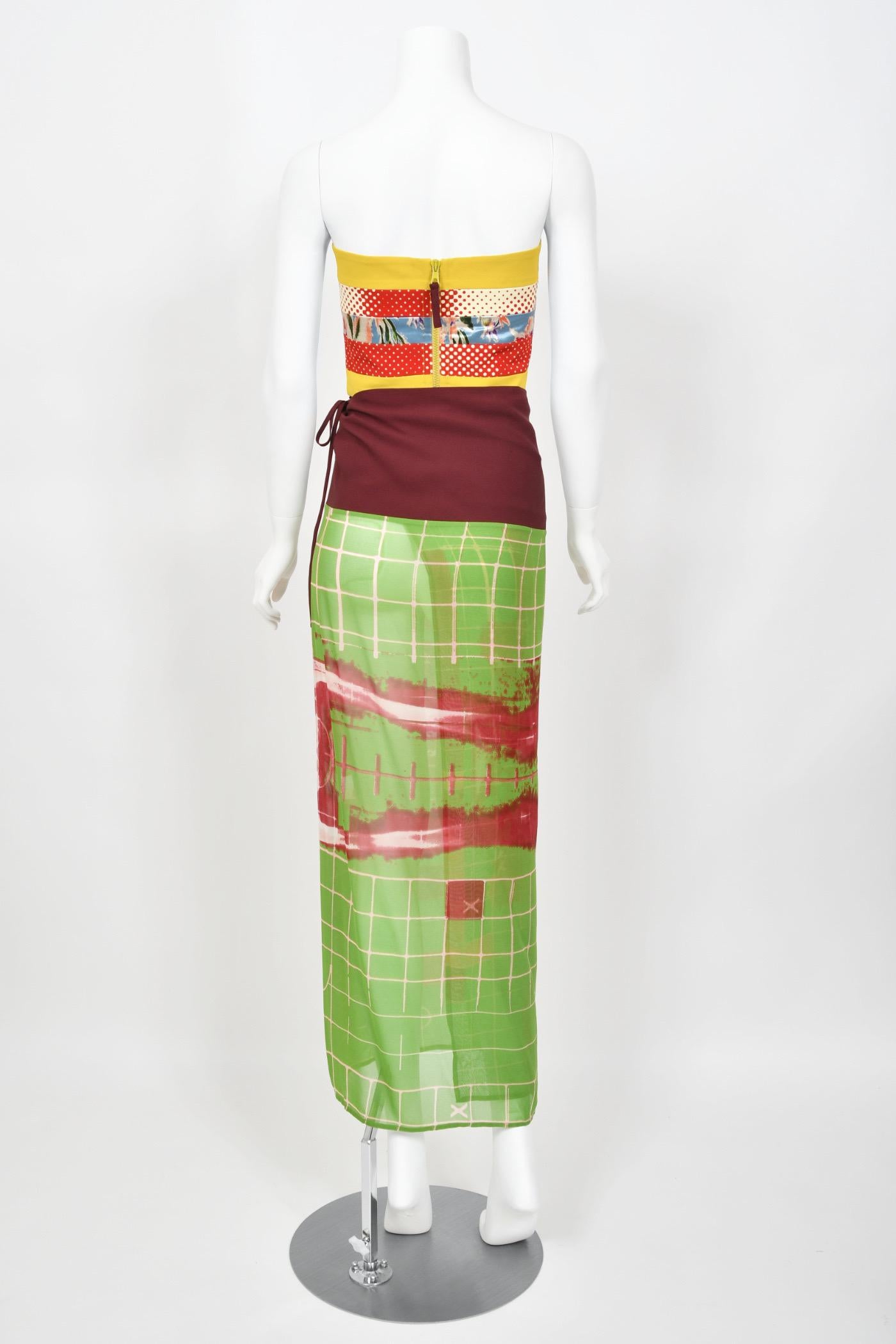 Robe bustier en soie graphique « Sex and the City » Jean Paul Gaultier Cyberbaba, 1996 13