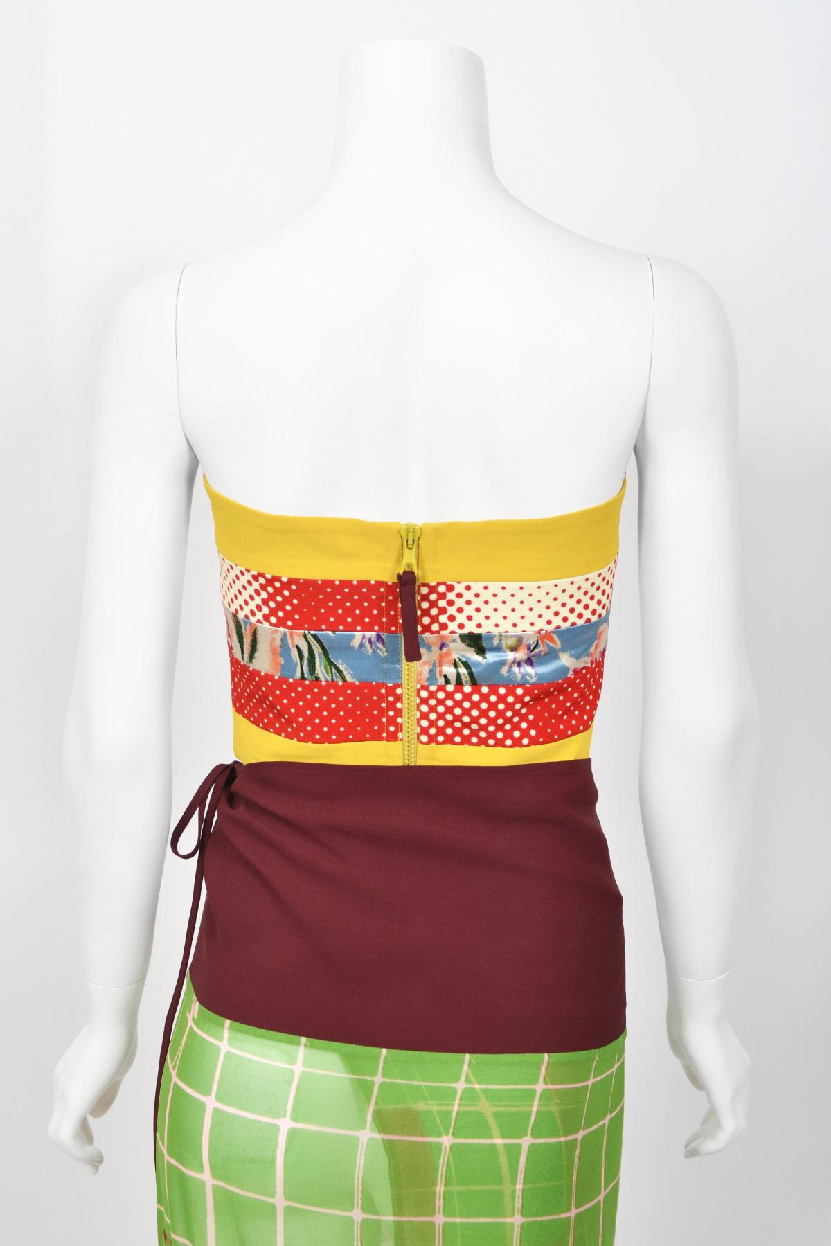 Robe bustier en soie graphique « Sex and the City » Jean Paul Gaultier Cyberbaba, 1996 14