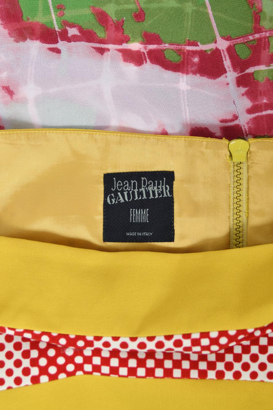 Robe bustier en soie graphique « Sex and the City » Jean Paul Gaultier Cyberbaba, 1996 16